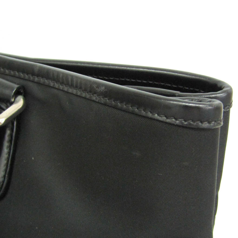 Prada Tessuto + Vitel BR3411 Women's Nylon,Leather Tote Bag Black - Picture 9 of 16